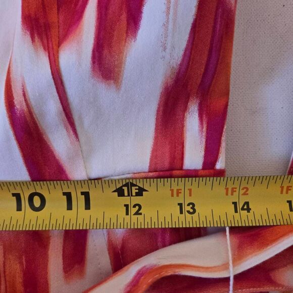 Calvin Klein Womens Abstract Sleeveless Belted Fit & Flare Dress Multicolor Sz 4 - Picture 9 of 11